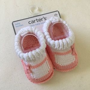 Carter Pink Baby Booties